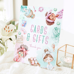 Wellness-Center Party Karten und Geschenke Pastel Sockelschild