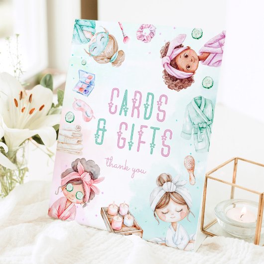 Wellness-Center Party Karten und Geschenke Pastel Sockelschild