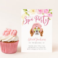 Wellness-Center Party Kindergeburtstag Einladung