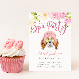 Wellness-Center Party Kindergeburtstag Einladung