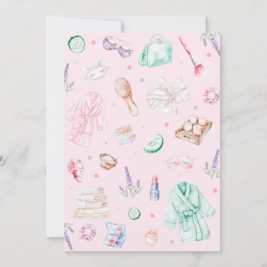 Wellness-Center Party Kindergeburtstag Einladung (Rückseite)