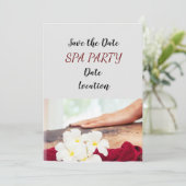 Wellness-Center Party mit Handmassage mit Salz auf Einladung (Stehend Vorderseite)
