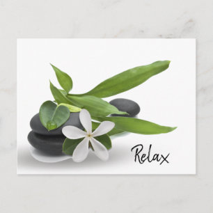 Wellness-Center Party mit Stones Einladungspostkarte