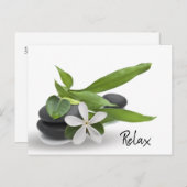 Wellness-Center Party mit Stones Einladungspostkarte (Vorne/Hinten)