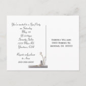 Wellness-Center Party mit Stones Einladungspostkarte (Rückseite)