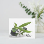 Wellness-Center Party mit Stones Einladungspostkarte (Stehend Vorderseite)