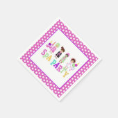 Wellness-Center Party Napkin - Menschen - WH Serviette (Ecke)