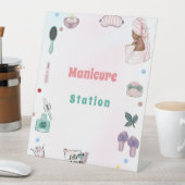 Wellness-Center Party Pamper Birthday Manicstation Sockelschild (In Situ)