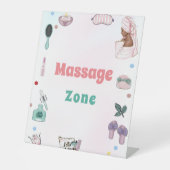 Wellness-Center Party Pamper Birthday Massage Zone Sockelschild (Vorderseite)