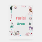 Wellness-Center Party Pamper Geburtstagsgesichtsbe Acrylschild (Vorderseite)