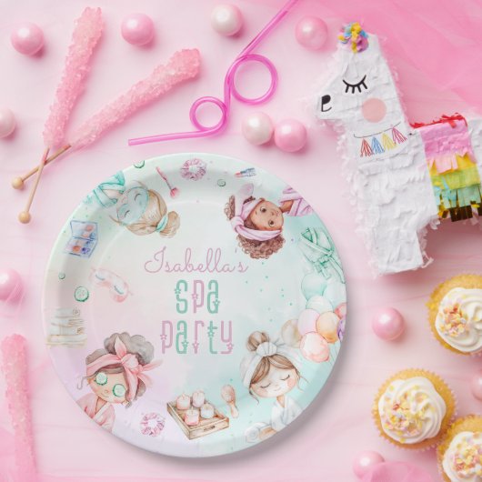 Wellness-Center Party Pamper Party Pasta Geburtsta Pappteller (Party)