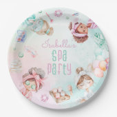 Wellness-Center Party Pamper Party Pasta Geburtsta Pappteller (Vorderseite)