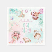 Wellness-Center Party Pamper Party Pasta Geburtsta Serviette (Vorderseite)