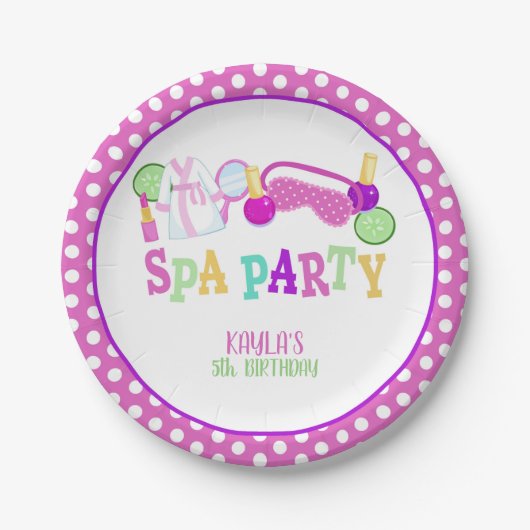 Wellness-Center-Party-Papierplatte - WH - kundensp Pappteller (Vorderseite)