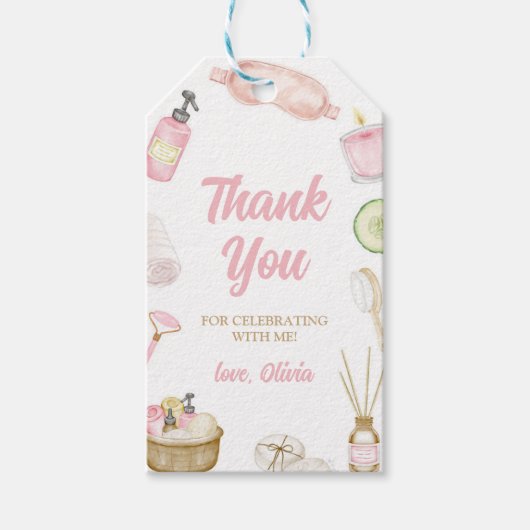 Wellness-Center Party, Party, Glam Makeup Party Geschenkanhänger (Vorderseite)