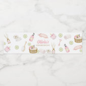 Wellness-Center Party, Party, Glam Makeup Party Wasserflaschenetikett (Einzelnes Label)