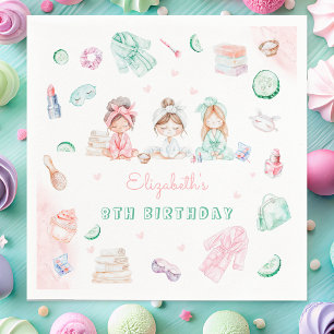 Wellness-Center Party Pastel Geburtstag Serviette