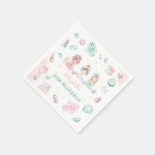 Wellness-Center Party Pastel Geburtstag Serviette (Ecke)