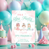 Wellness-Center Party Pastel Kindergeburtstag Einladung