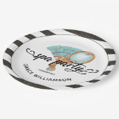 Wellness-Center Party Personalisiert Vintag Pappteller (Schrägansicht)