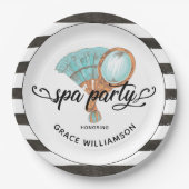 Wellness-Center Party Personalisiert Vintag Pappteller (Vorderseite)