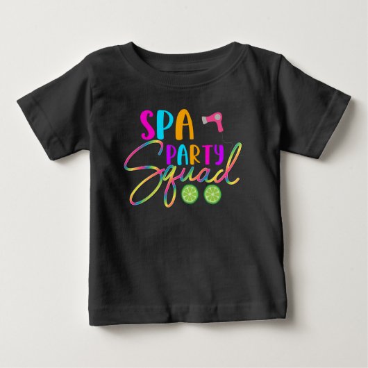 Wellness-Center Party Squad Funny Birthday Thema Baby T-shirt (Vorderseite)