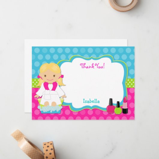 Wellness-Center Party Vielen Dank, dass Sie Karten (Vorderseite/Rückseite Beispiel)