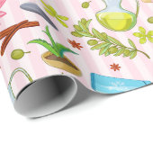 Wellness-Center Pattern Geschenkpapier (Rolleneckpunkt)