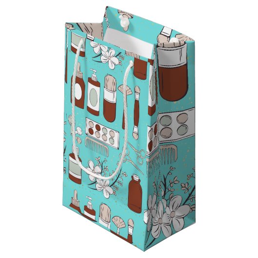 WELLNESS-CENTER PATTERN KLEINE GESCHENKTÜTE (Vorderseite Schrägansicht)