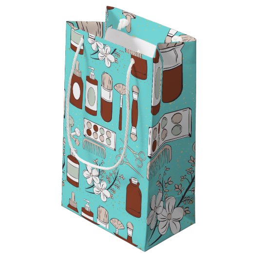 WELLNESS-CENTER PATTERN KLEINE GESCHENKTÜTE (Rückseite Schrägansicht)