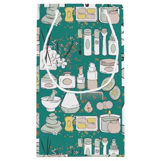 WELLNESS-CENTER PATTERN KLEINE GESCHENKTÜTE (Rückseite)