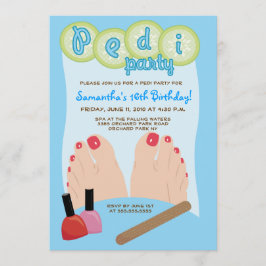 WELLNESS-CENTER PEDICURE Pedi Party Einladung 12x1