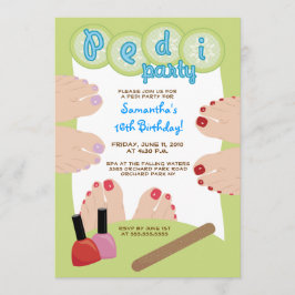 WELLNESS-CENTER PEDICURE Pedi Party Einladung 12x1
