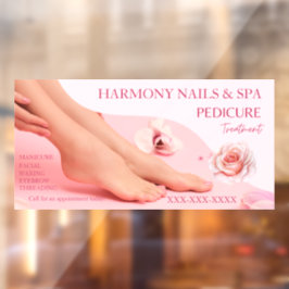 Wellness-Center Pedicure Services Shop für Nagelst Fensteraufkleber