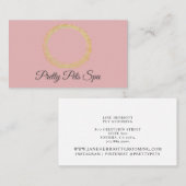 Wellness-Center Pink Grooming Business Card Visitenkarte (Vorne/Hinten)