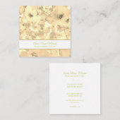 *~* Wellness-Center Popular Chic Floral Pattern Gi Quadratische Visitenkarte (Vorne/Hinten)