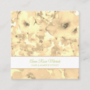 *~* Wellness-Center Popular Chic Floral Pattern Gi Quadratische Visitenkarte