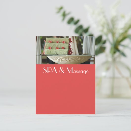 WELLNESS-CENTER POSTKARTE (Stehend Vorderseite)