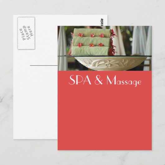 WELLNESS-CENTER POSTKARTE (Vorne/Hinten)