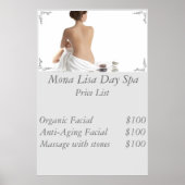 Wellness-Center-Preisliste Poster (Vorne)