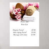 Wellness-Center-Preisliste Poster (Vorne)