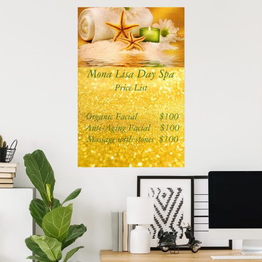 Wellness-Center-Preisliste Poster (Heimbüro)