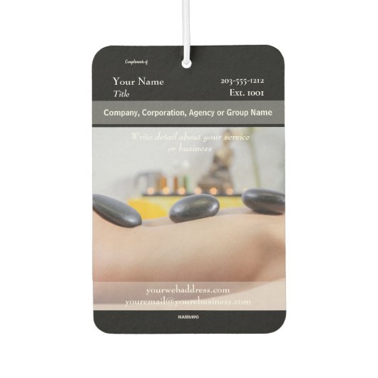 Wellness-Center Promotional Air Freshener - HAMbyW Autolufterfrischer (Vorderseite)