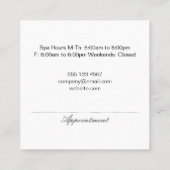 Wellness-Center Retreat | Massage (Terminkarte) Terminkarte (Rückseite)