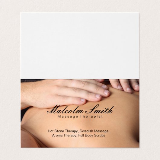 Wellness-Center Retreat | Massage (Terminkarte) Visitenkarten (Außenseite Aufgefaltet)