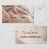 Wellness-Center Retreat | Rückenmassage Visitenkarte (Vorne/Hinten)