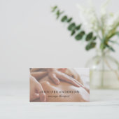 Wellness-Center Retreat | Rückenmassage Visitenkarte (Stehend Vorderseite)