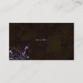 Wellness-Center - Salon-Blumen-elegante lila Visitenkarte (Rückseite)