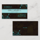 Wellness-Center - Salon-Blumen-elegante Visitenkarte (Vorne/Hinten)