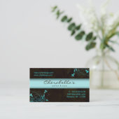 Wellness-Center - Salon-Blumen-elegante Visitenkarte (Stehend Vorderseite)